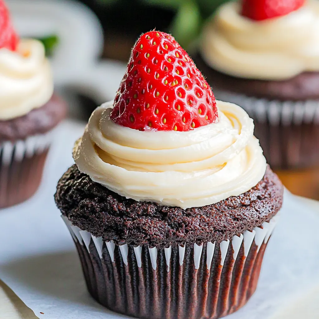 Santa Hat Cupcakes