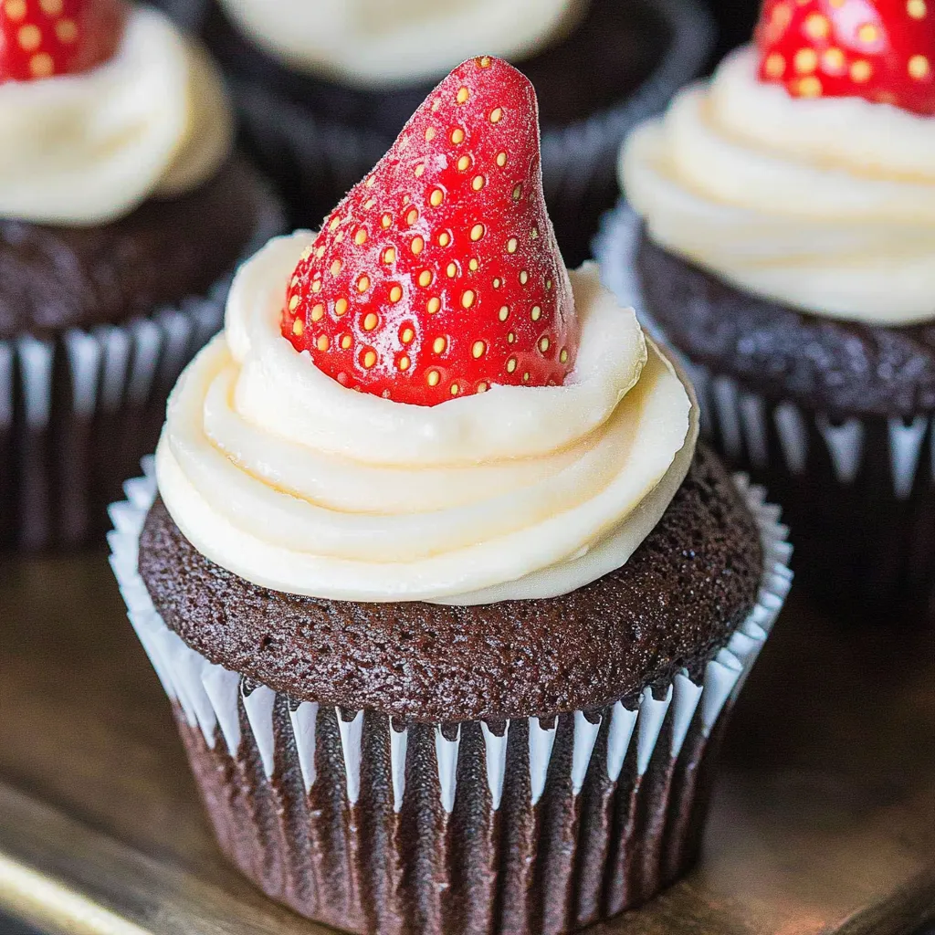 Easy Santa Hat Cupcakes Recipe
