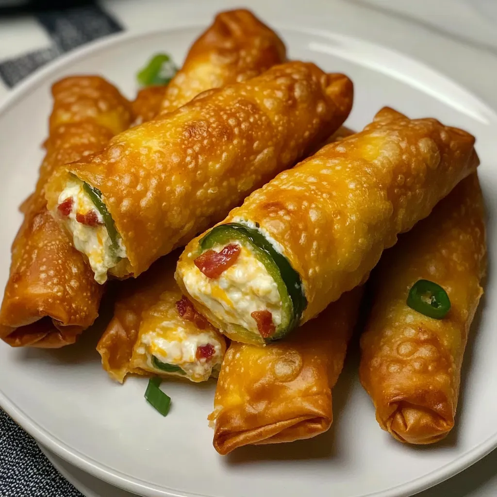Crispy Jalapeno Popper Egg Rolls
