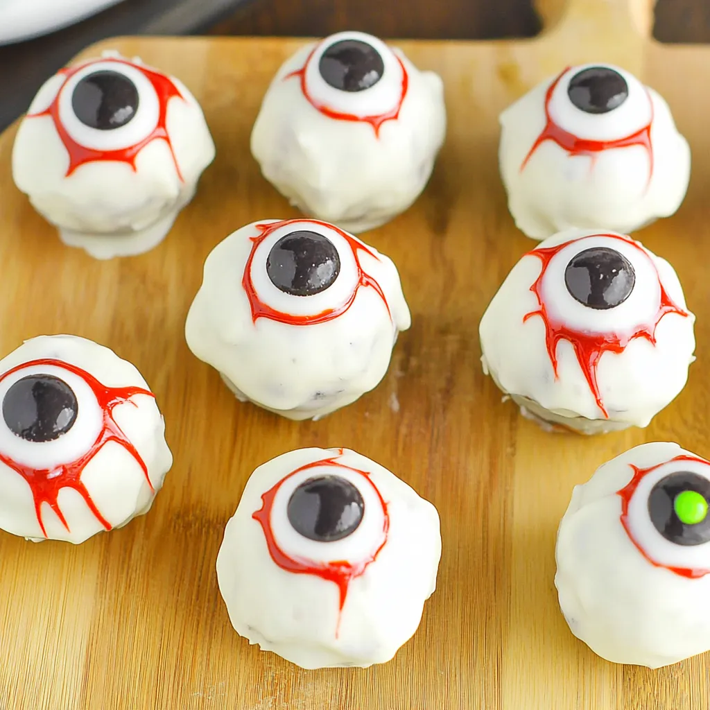 Spooky Oreo Truffle Eyeballs