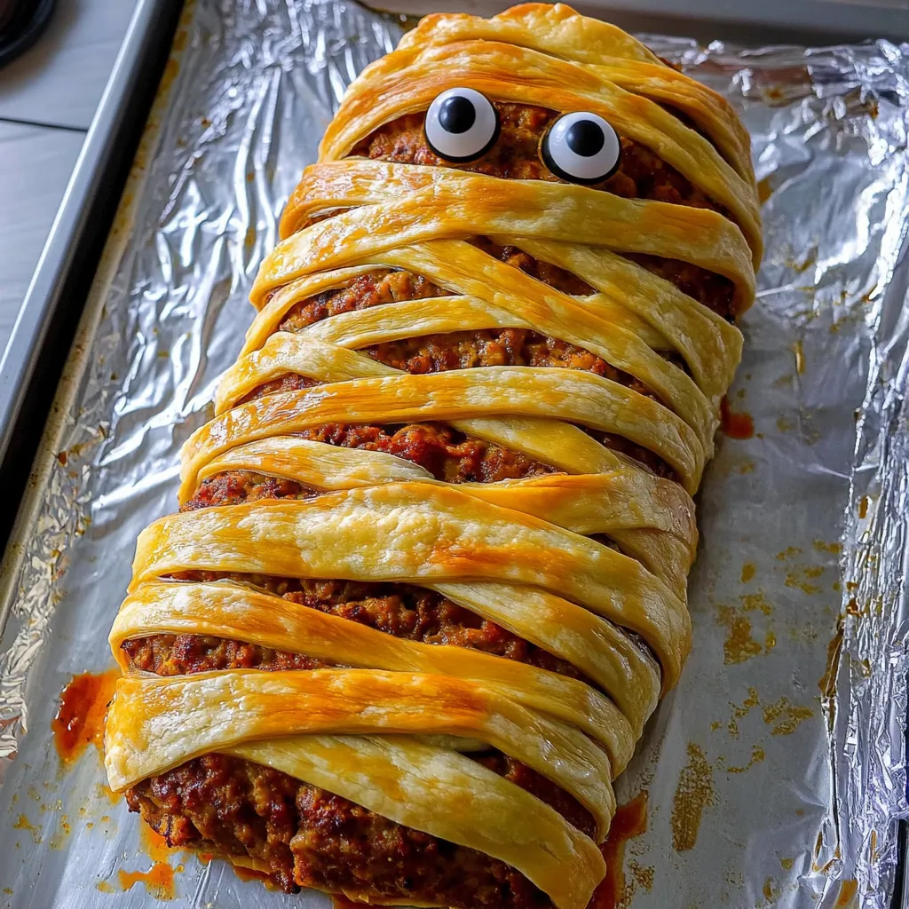 Halloween Mummy Meatloaf