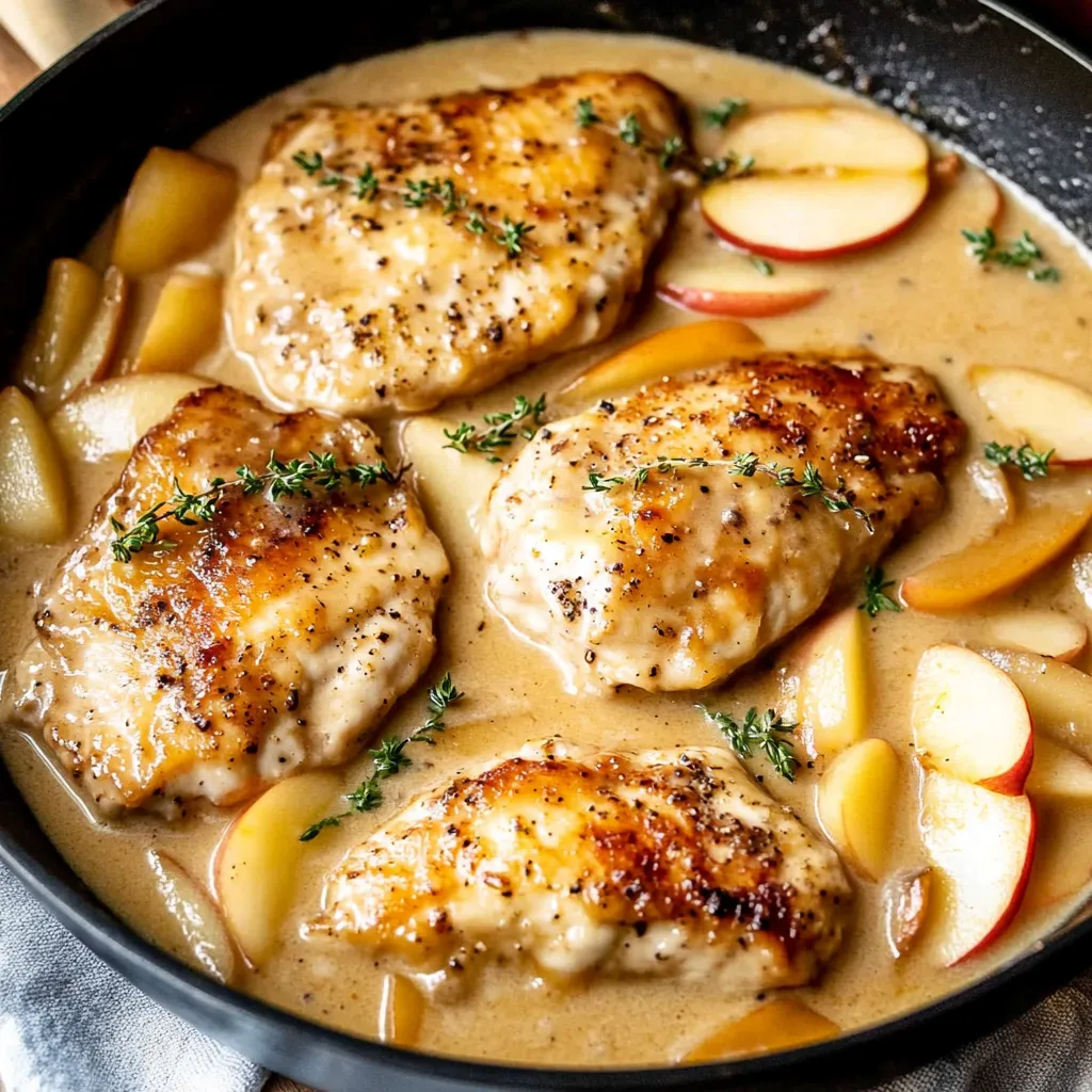 Easy Creamy Apple Cider Chicken Recipe