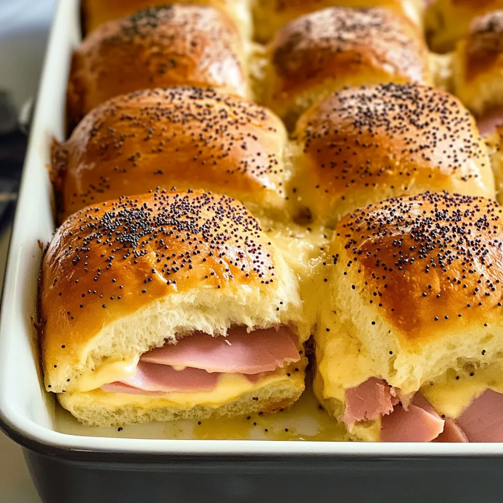 Easy Ham Cheese Sliders Recipe