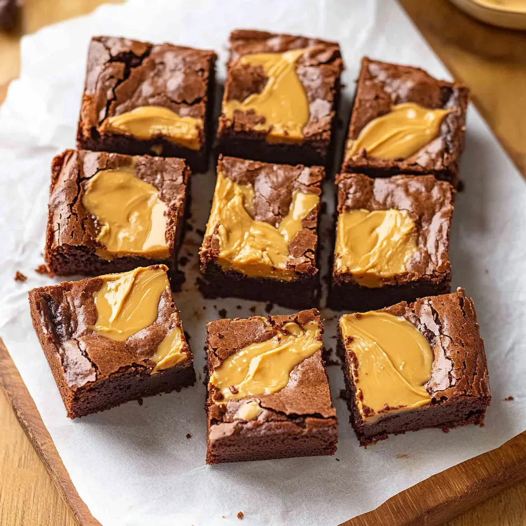 Easy Peanut Butter Brownies Recipe