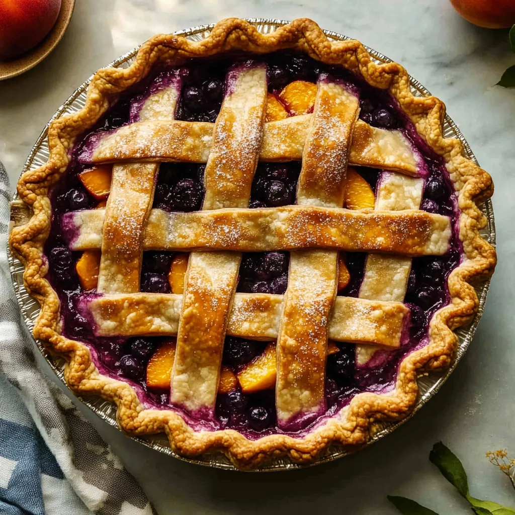 Summer Peach Blueberry Pie