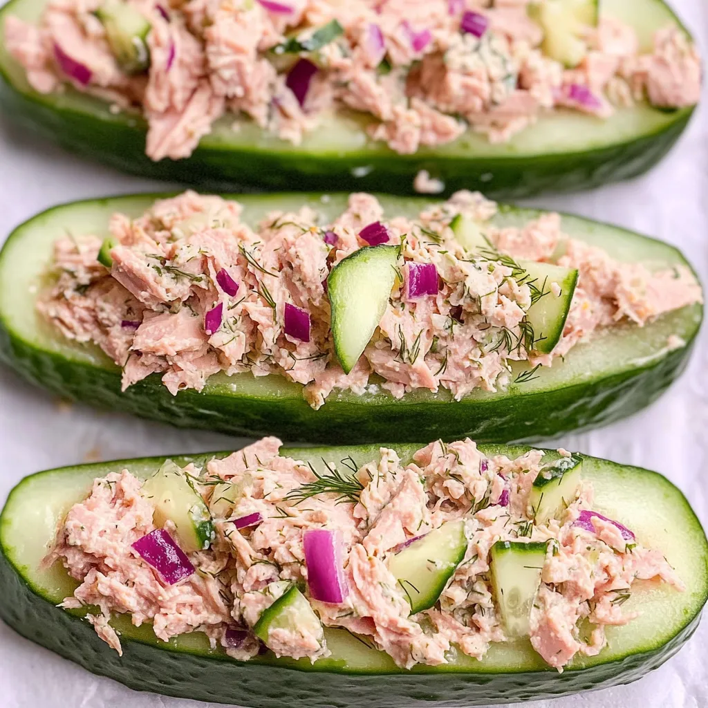 Tuna Cucumber Boats