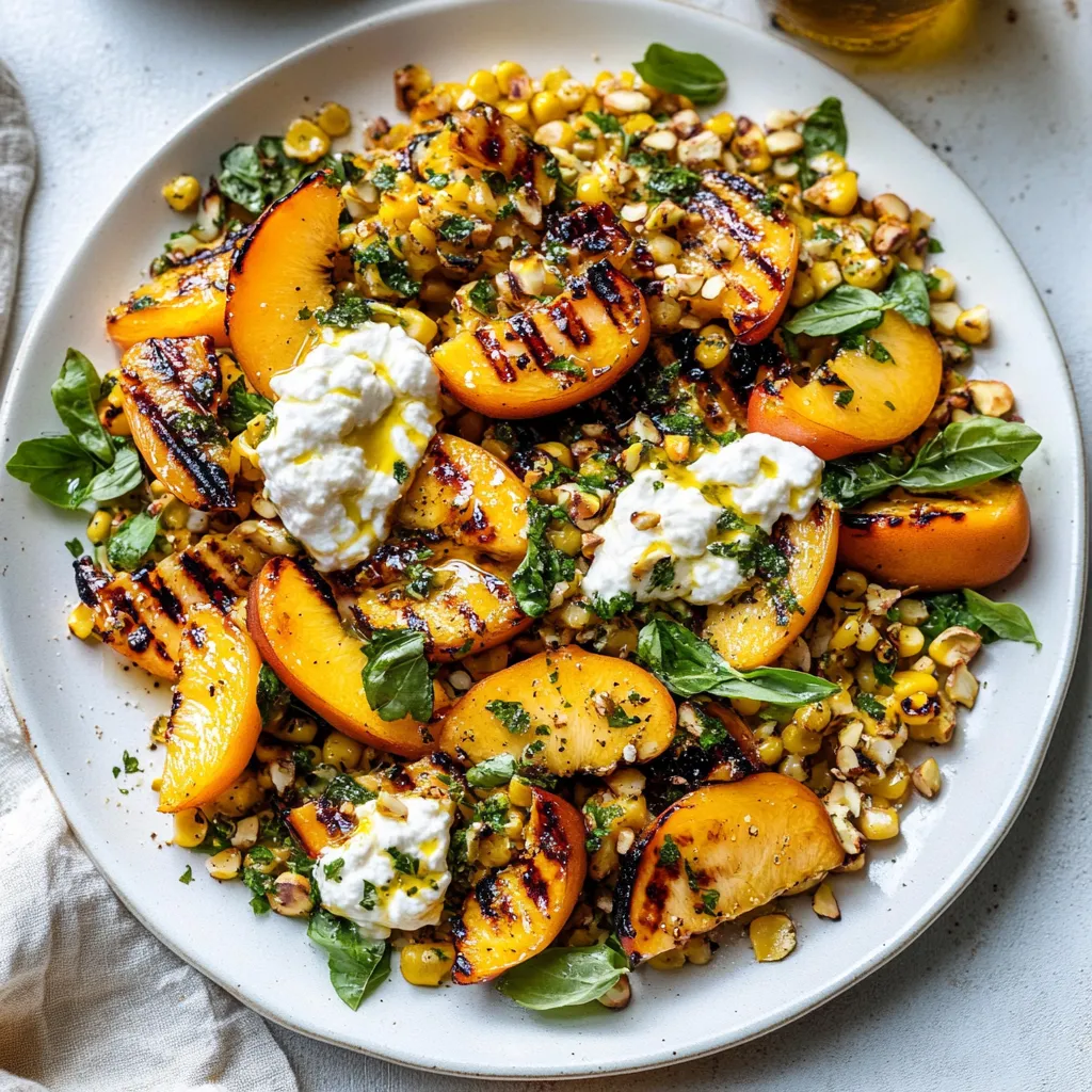Peach and Burrata Salad