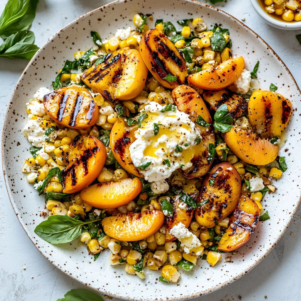 Summer Peach Burrata Salad
