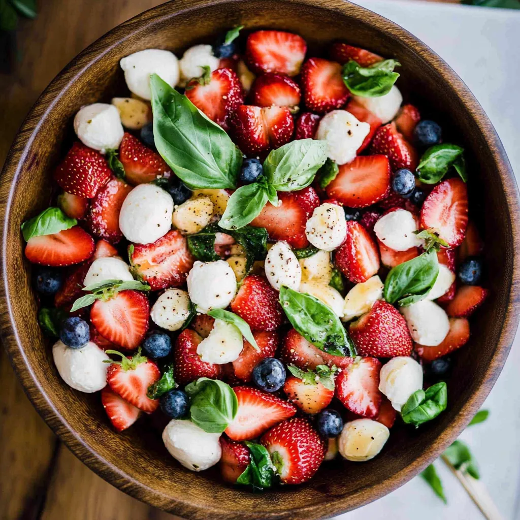 Fresh Strawberry Caprese Salad Recipe