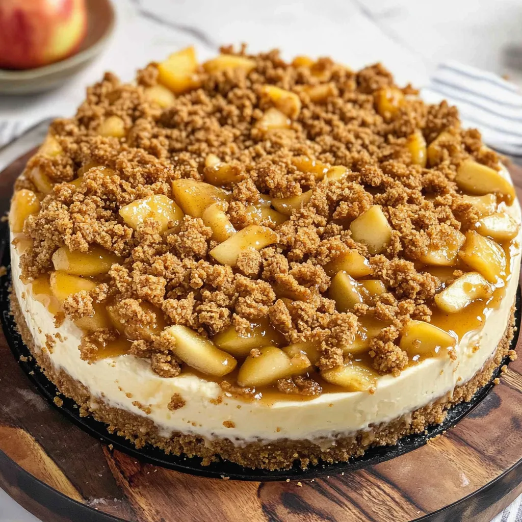 Easy Apple Crisp Cheesecake Recipe