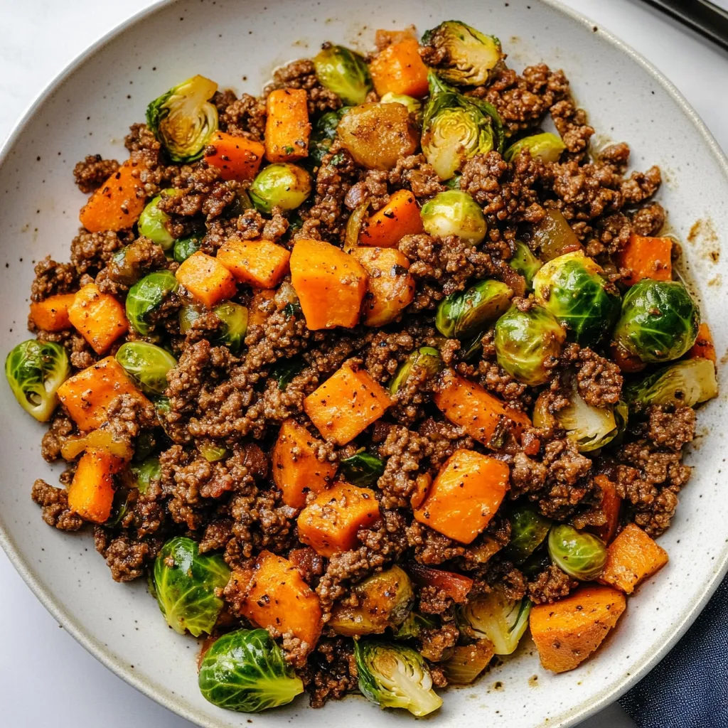 Ground Beef and Sweet Potato Skillet