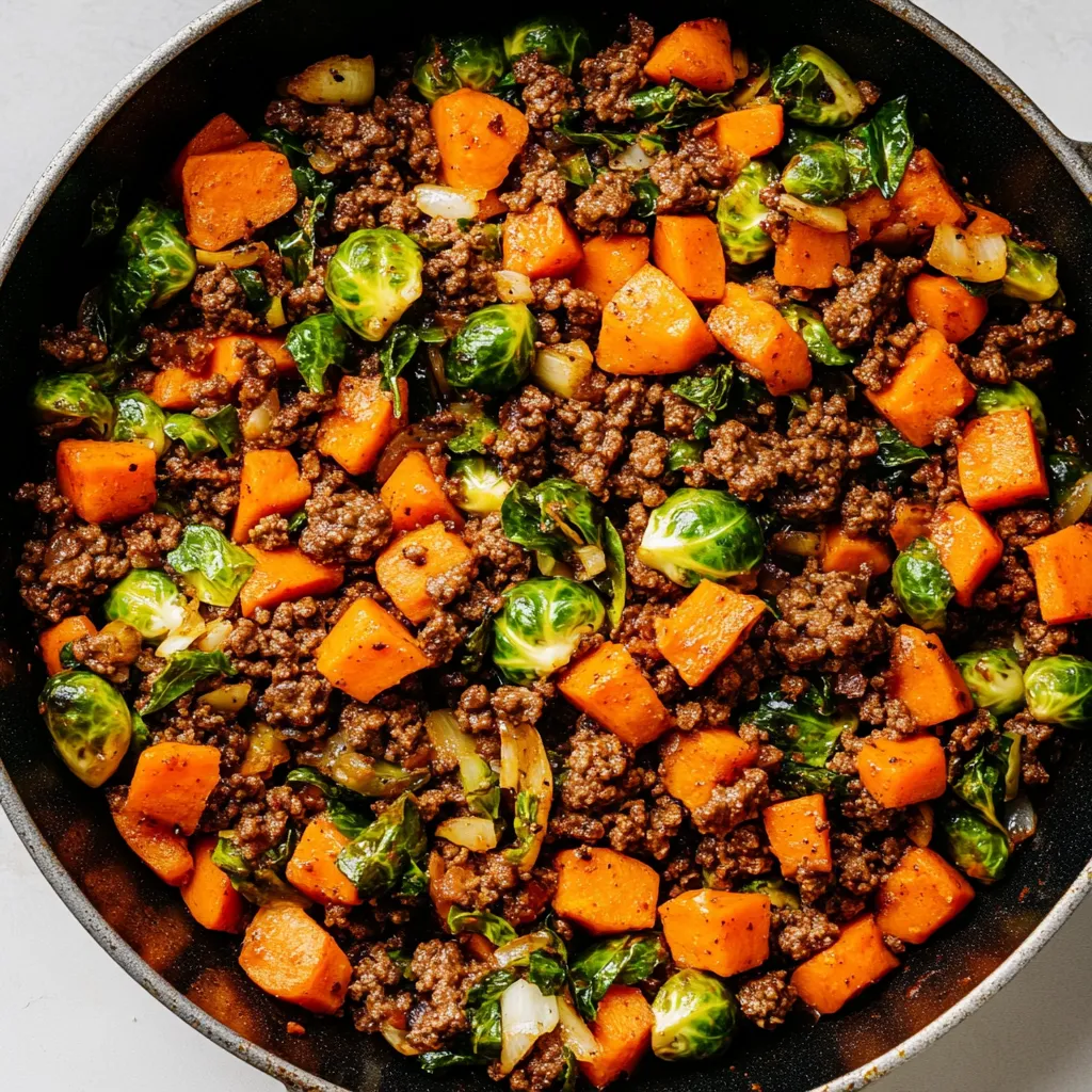 Easy Ground Beef and Sweet Potato Skillet Recipe