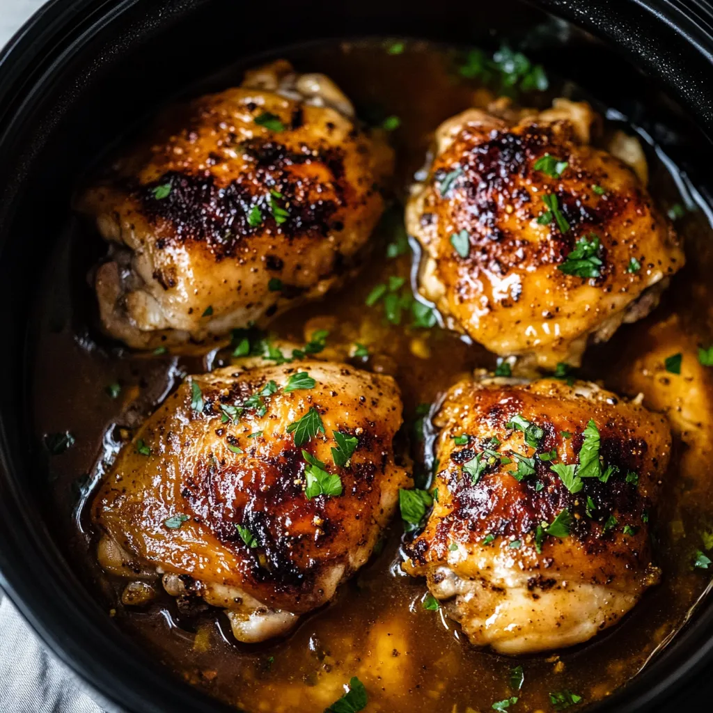 Easy Slow Cooker Chicken Thighs Recipe
