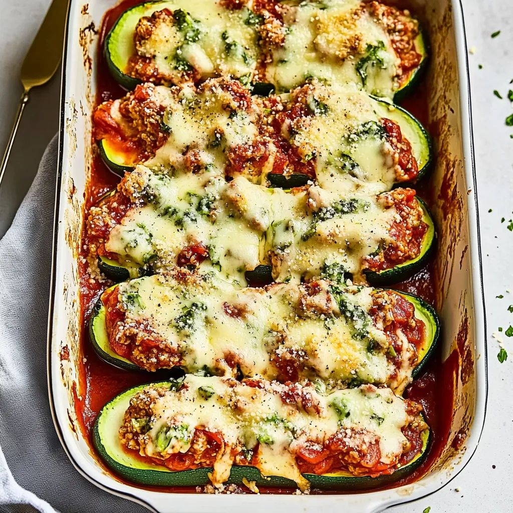 Easy Lasagna Stuffed Zucchini Boats Recipe