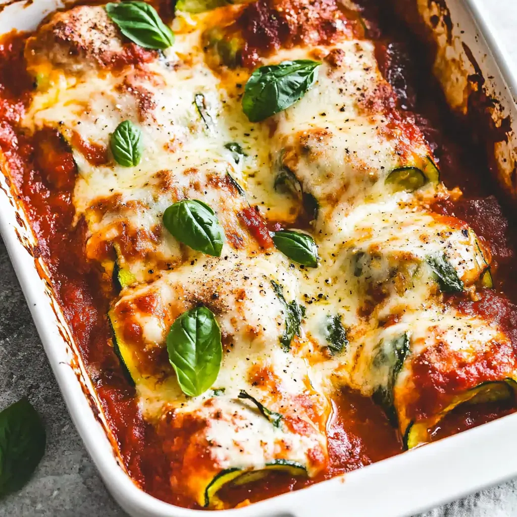 Zucchini Lasagna Roll Ups