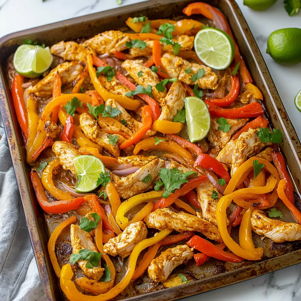 Sheet Pan Chicken Fajitas