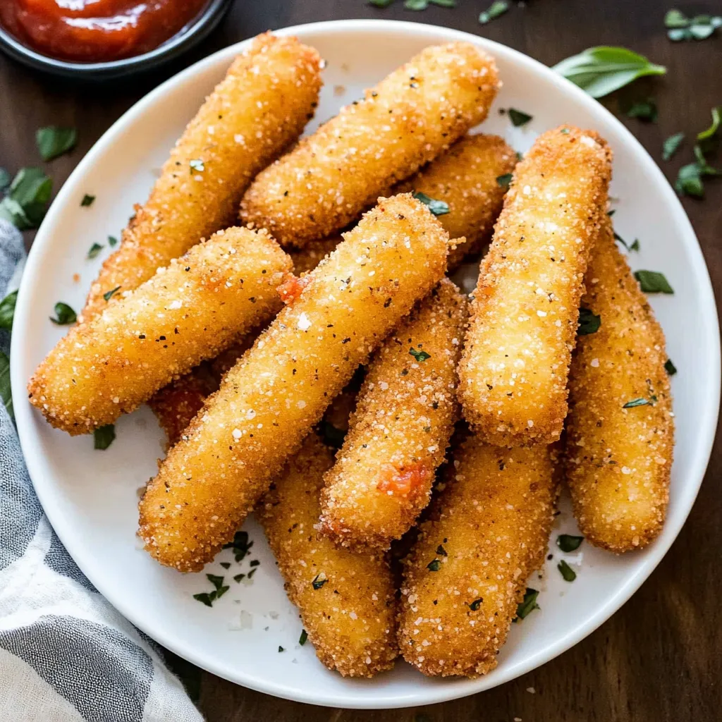 Crispy Homemade Mozzarella Sticks Recipe