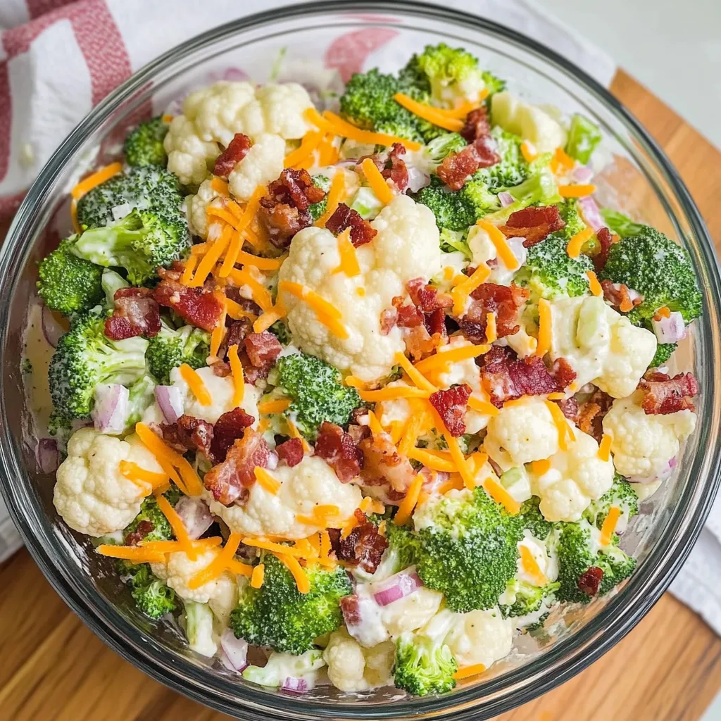 Broccoli Cauliflower Salad