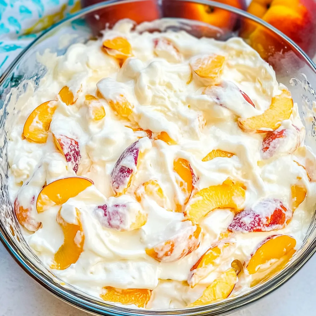 Quick Peach Cheesecake Salad Recipe
