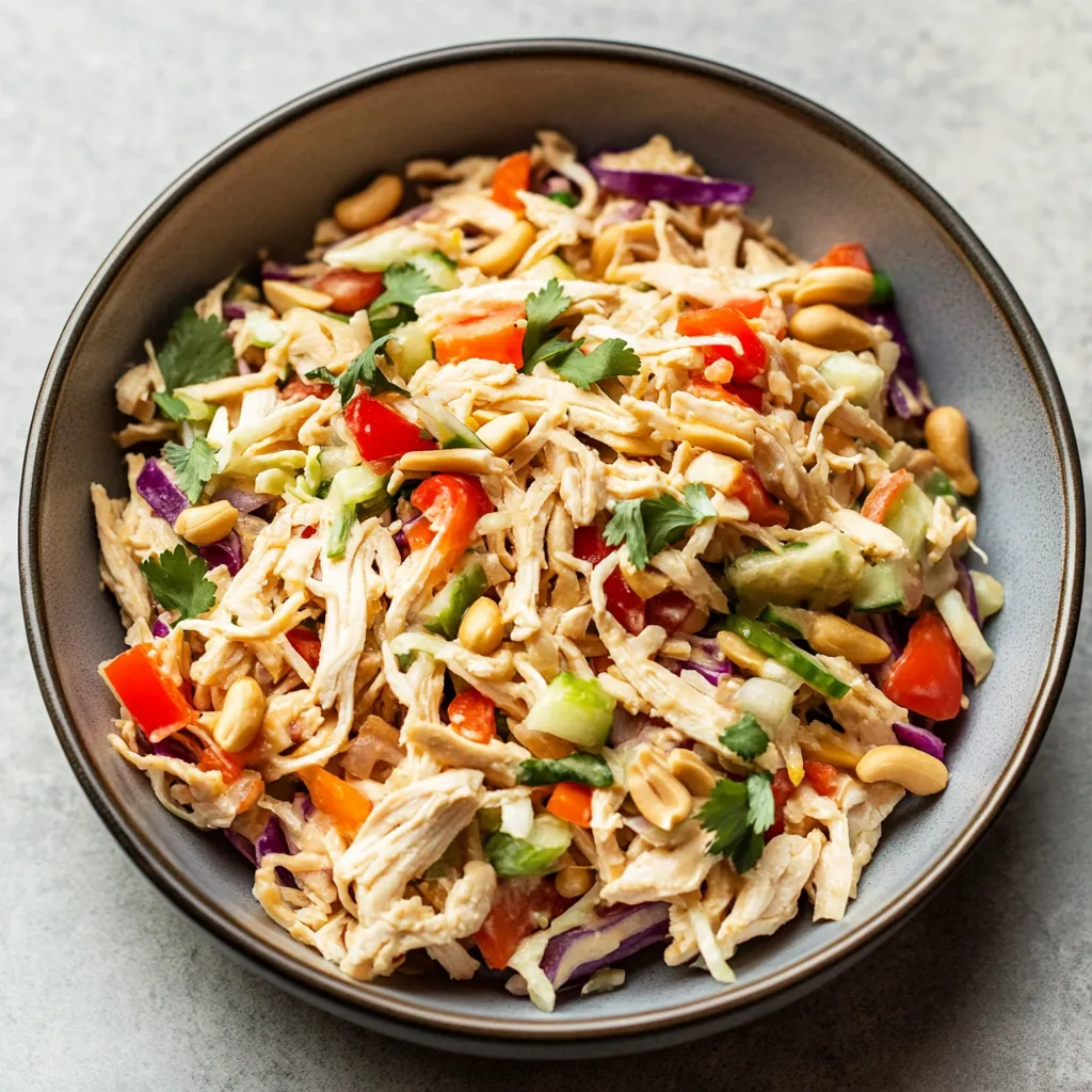 Thai Chicken Salad with Peanut Dressing