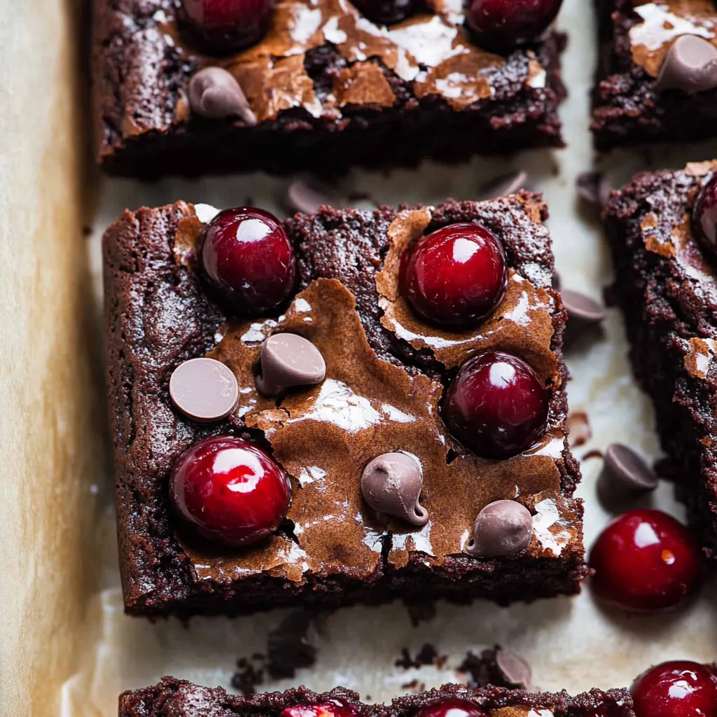 Roasted Chocolate Cherry Brownies