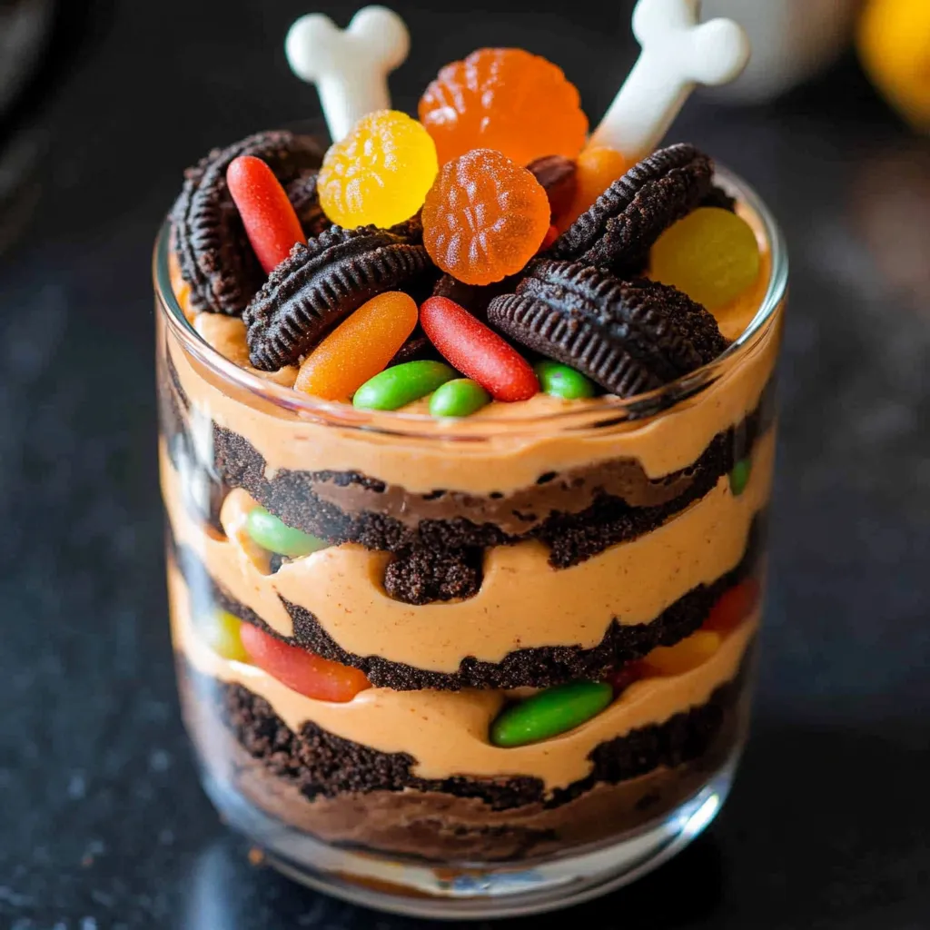 Spooky Pumpkin Dirt Cups