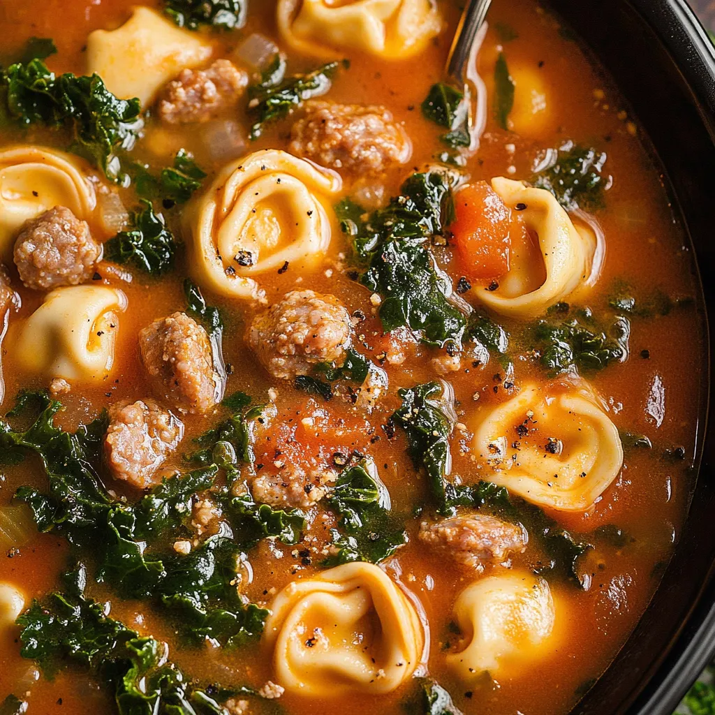 Easy Slow Cooker Tortellini Soup Recipe
