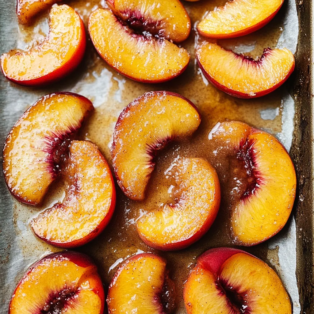 cinnamon sugar baked peaches