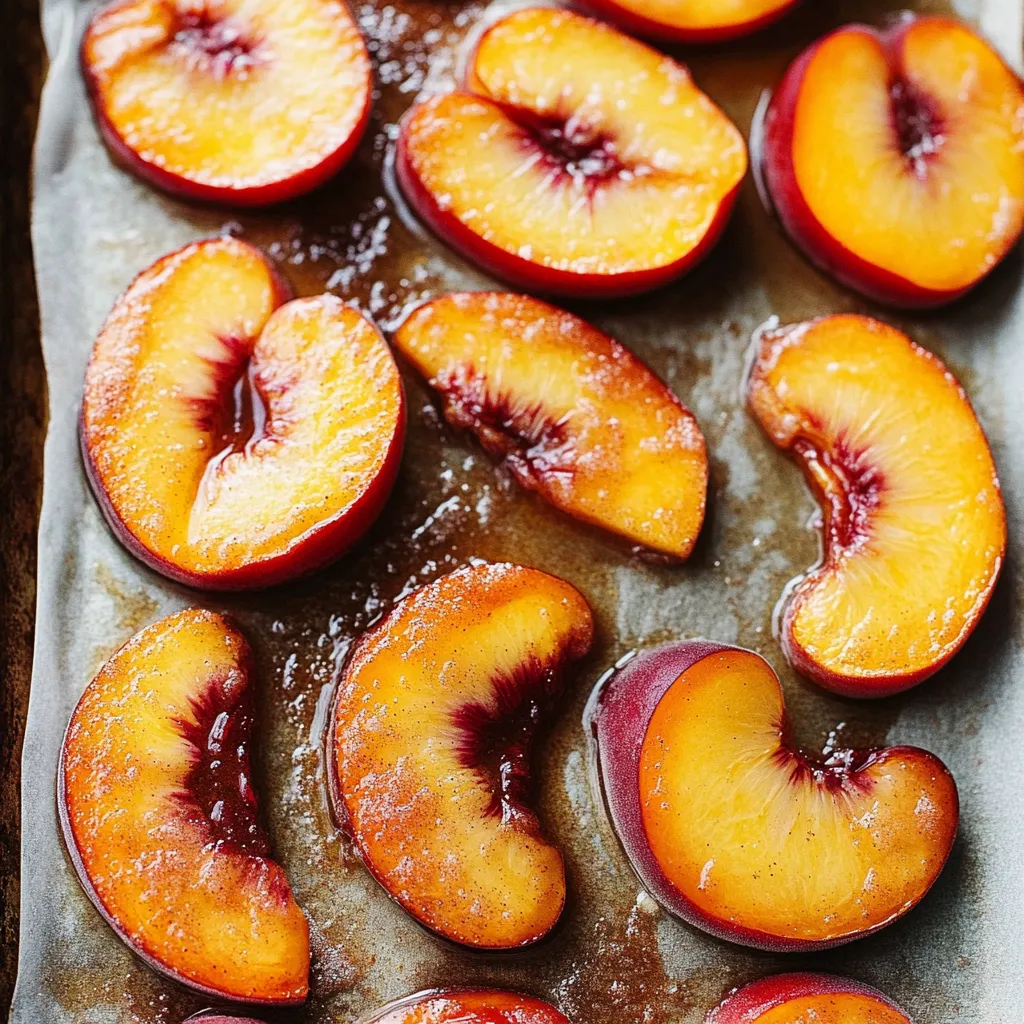 Cinnamon Sugar Roasted Peaches