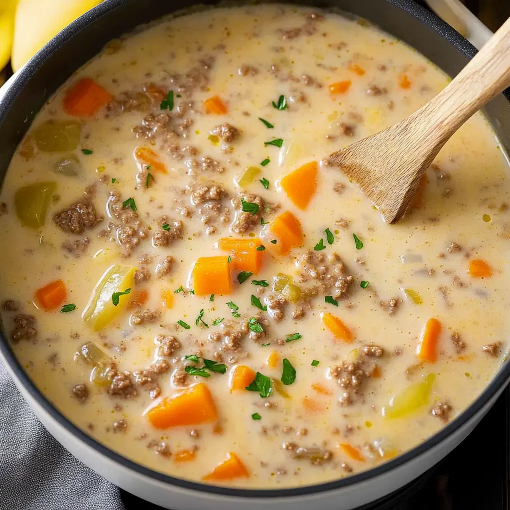 Easy Cheeseburger Soup Recipe