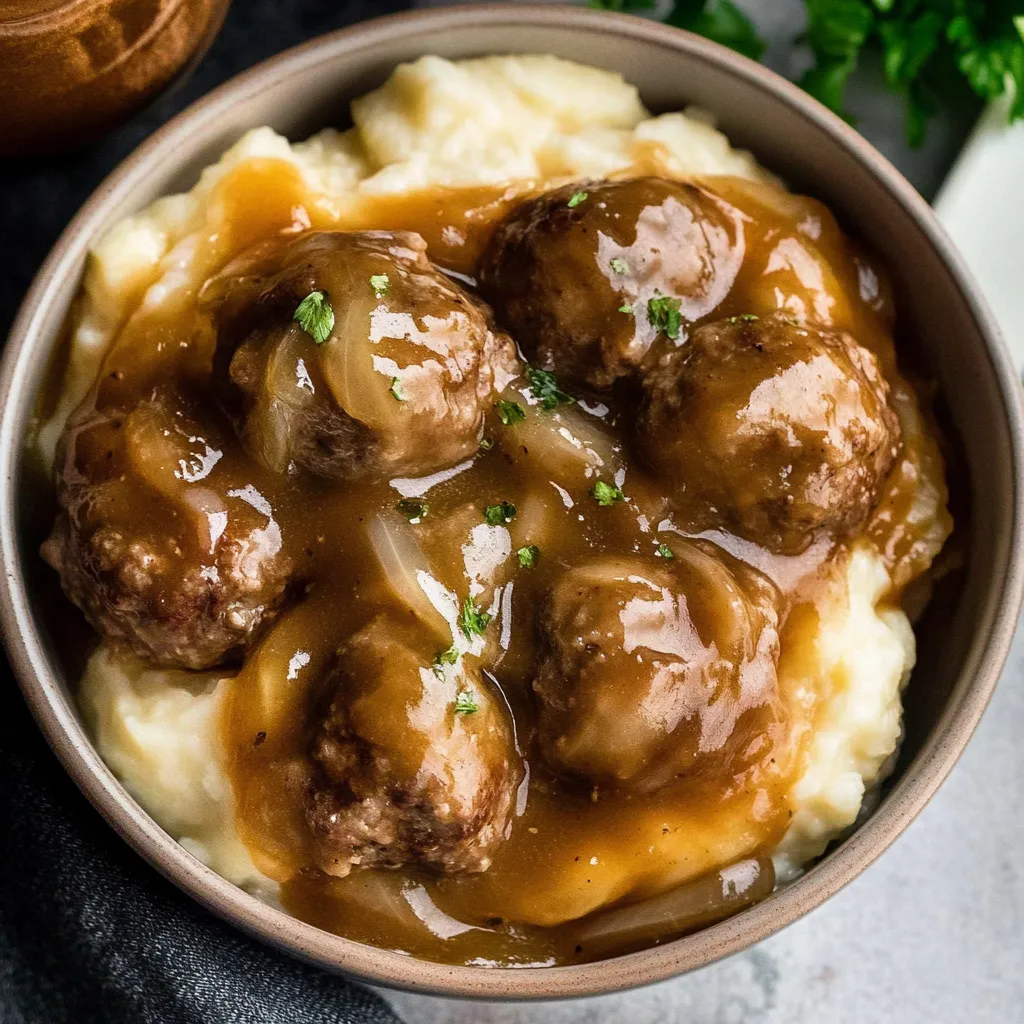 Crock Pot French Onion Meatballs
