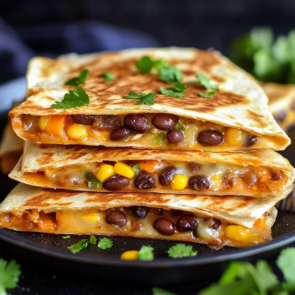 Cheesy Black Bean Quesadilla Recipe