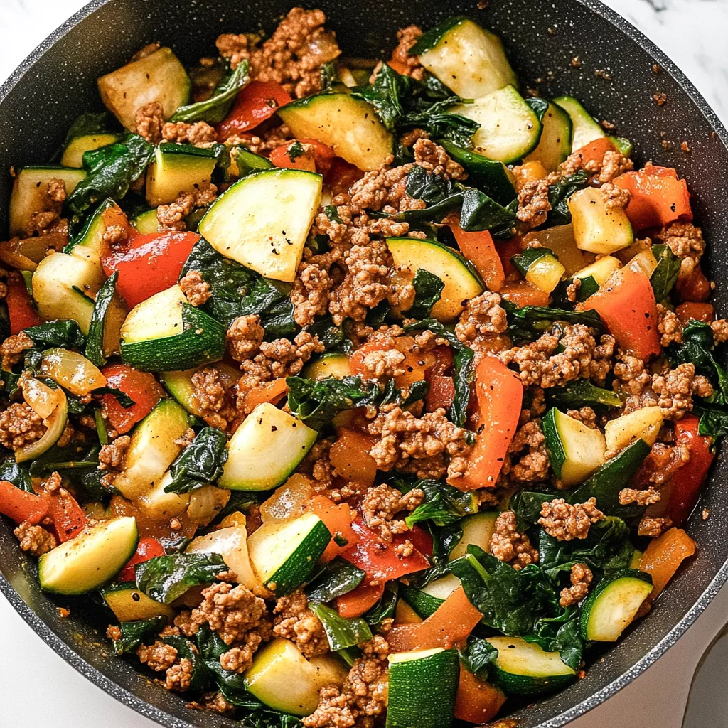 Ground Turkey and Zucchini Skillet