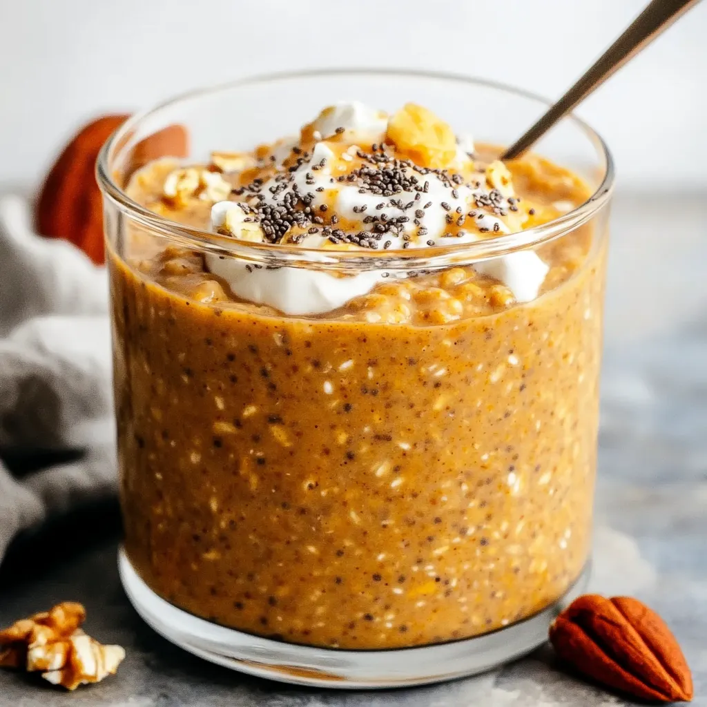 Pumpkin Pie Overnight Oats with Chia