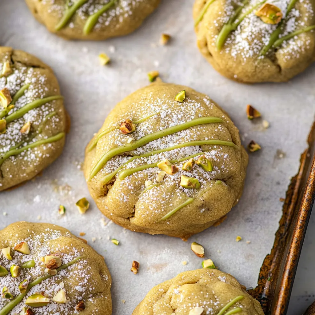 Pistachio Croissant Cookies
