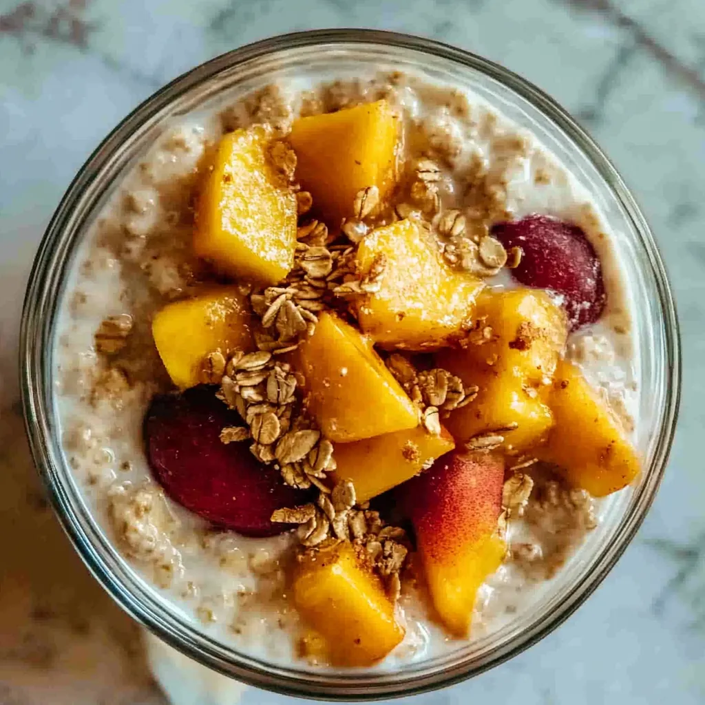 Easy Peach Cobbler Oats