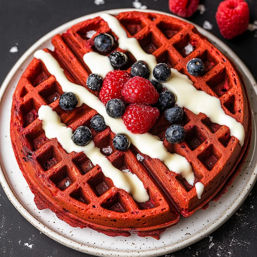 Red Velvet Breakfast Waffles Recipe