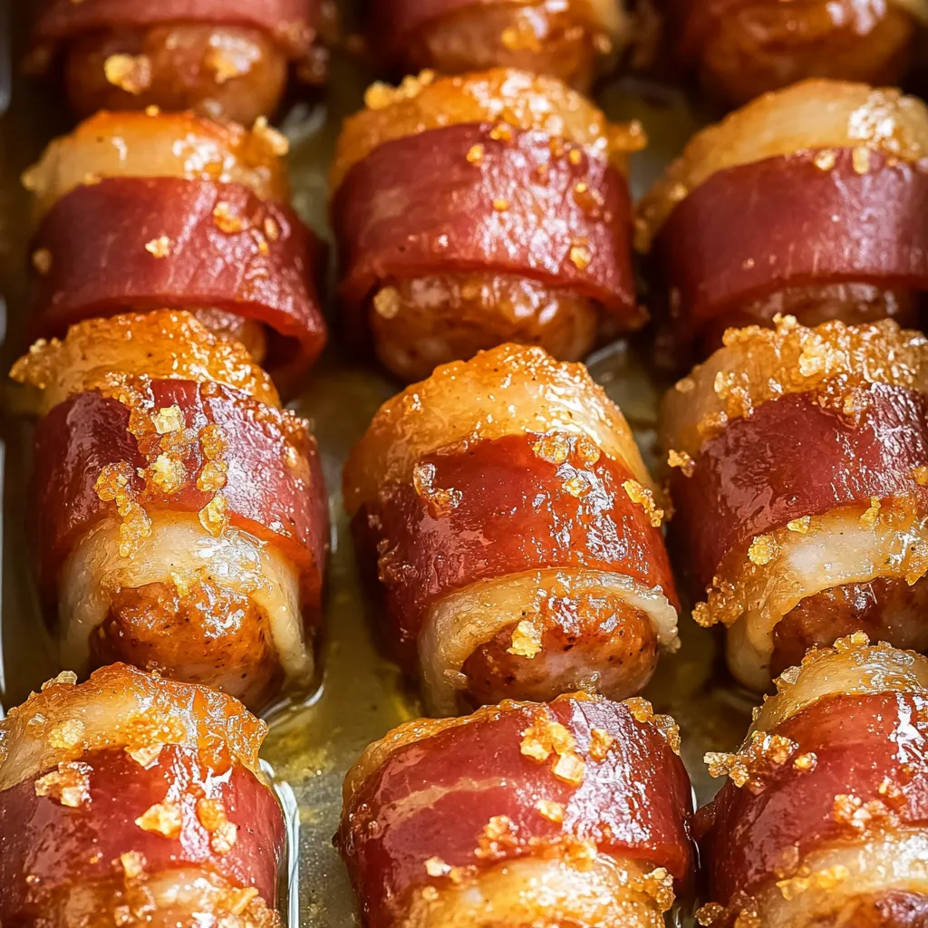 Bacon Wrapped Sausage Bites