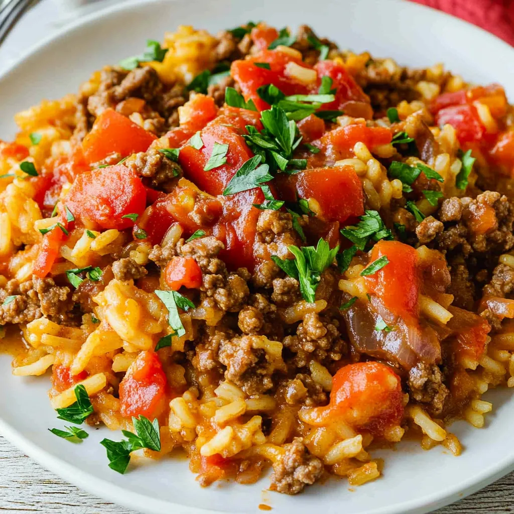 Easy Ground Beef and Rice Skillet Recipe