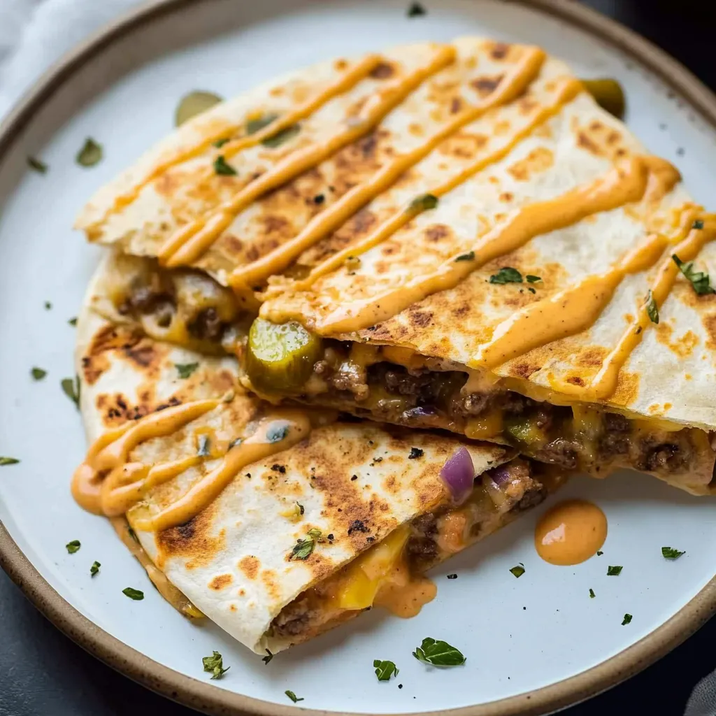 Easy Cheeseburger Quesadillas Recipe