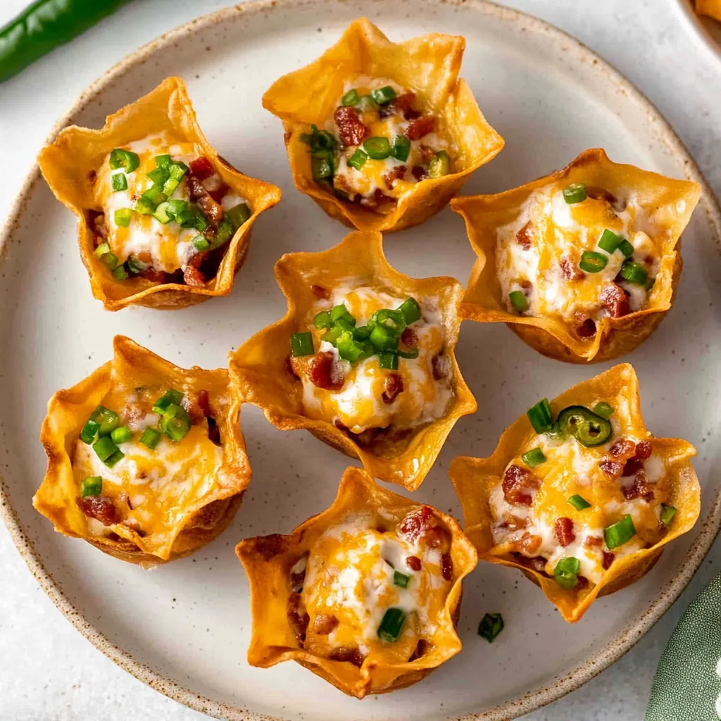 Jalapeño Popper Wonton Cups
