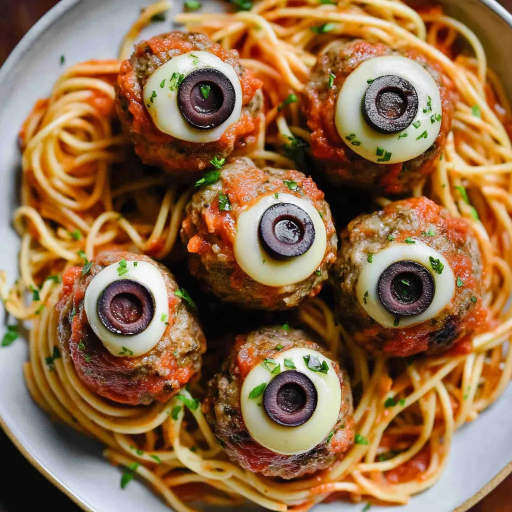 Halloween Spaghetti and Meatballs Recipe