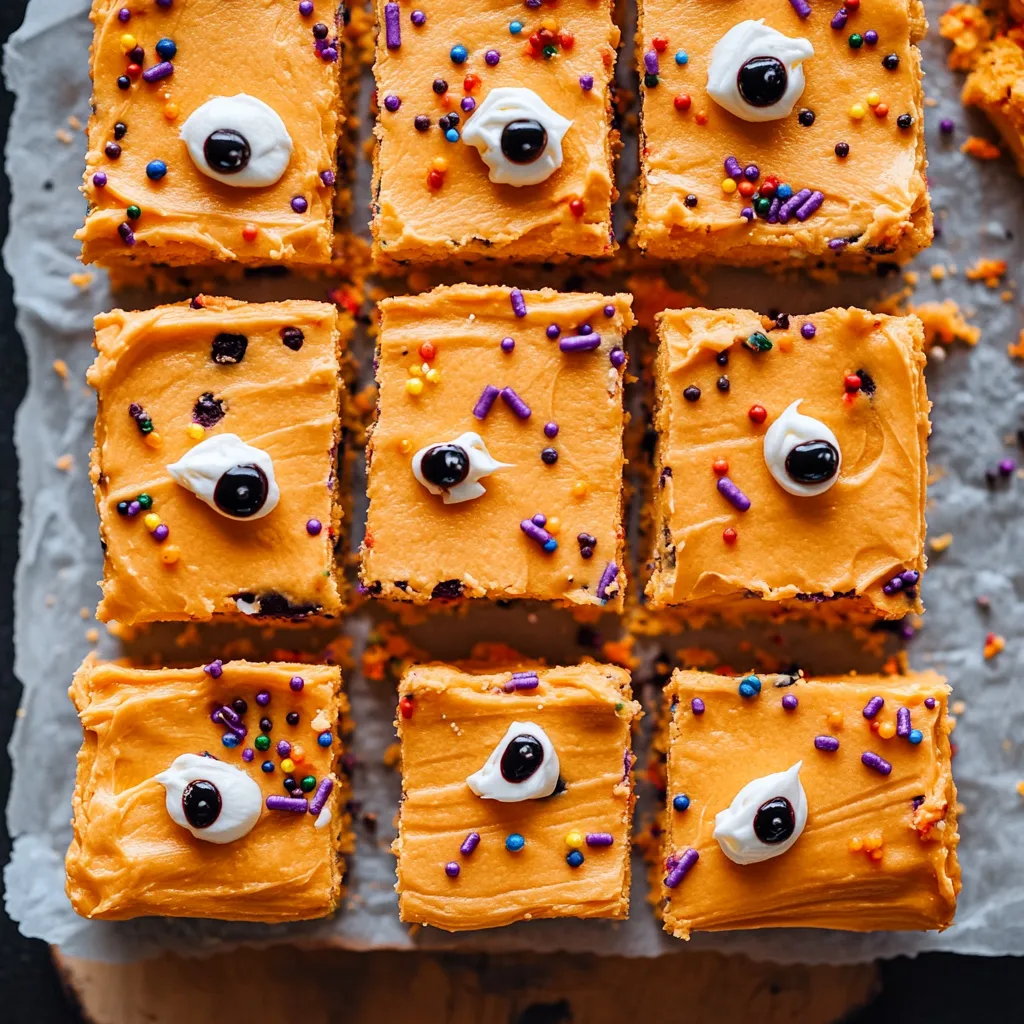 Easy Halloween Cookie Bars Recipe