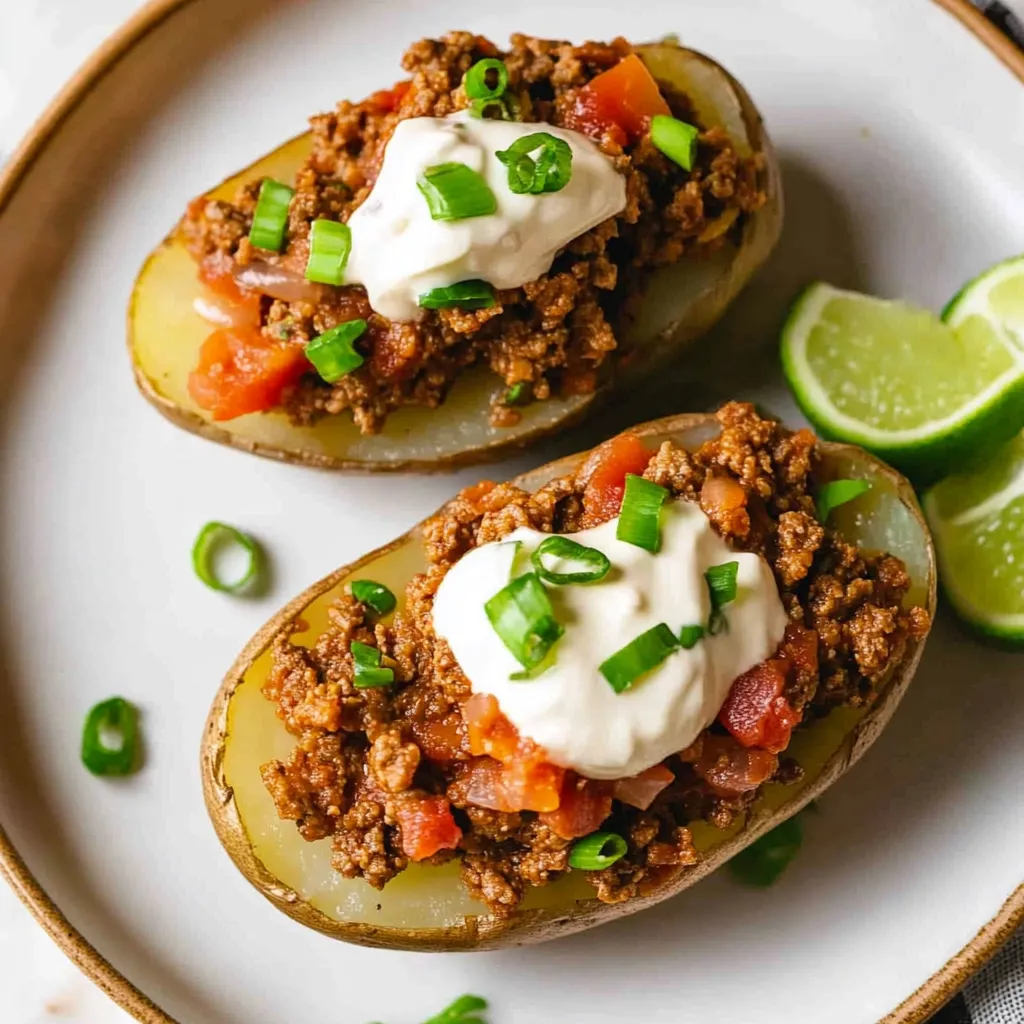 Easy Taco Baked Potatoes Recipe