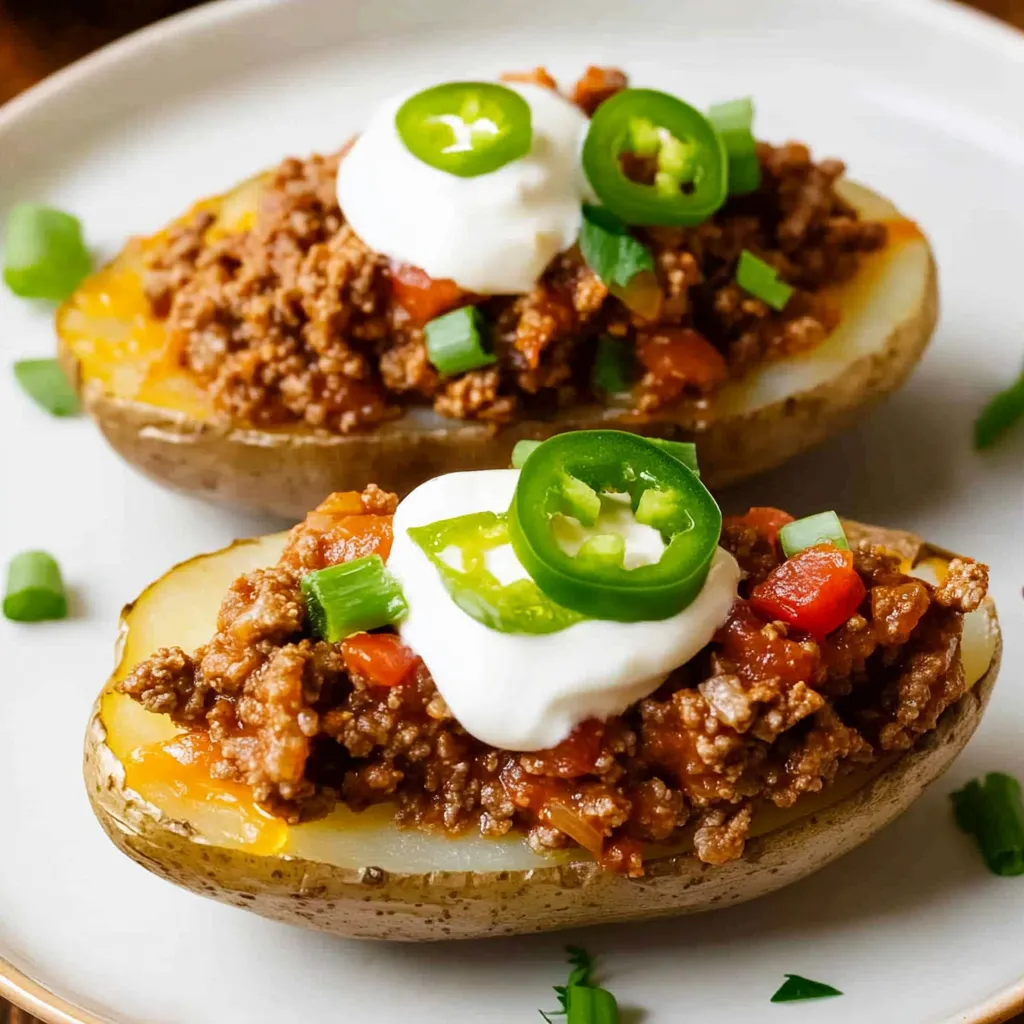 Taco Baked Potatoes Recipe