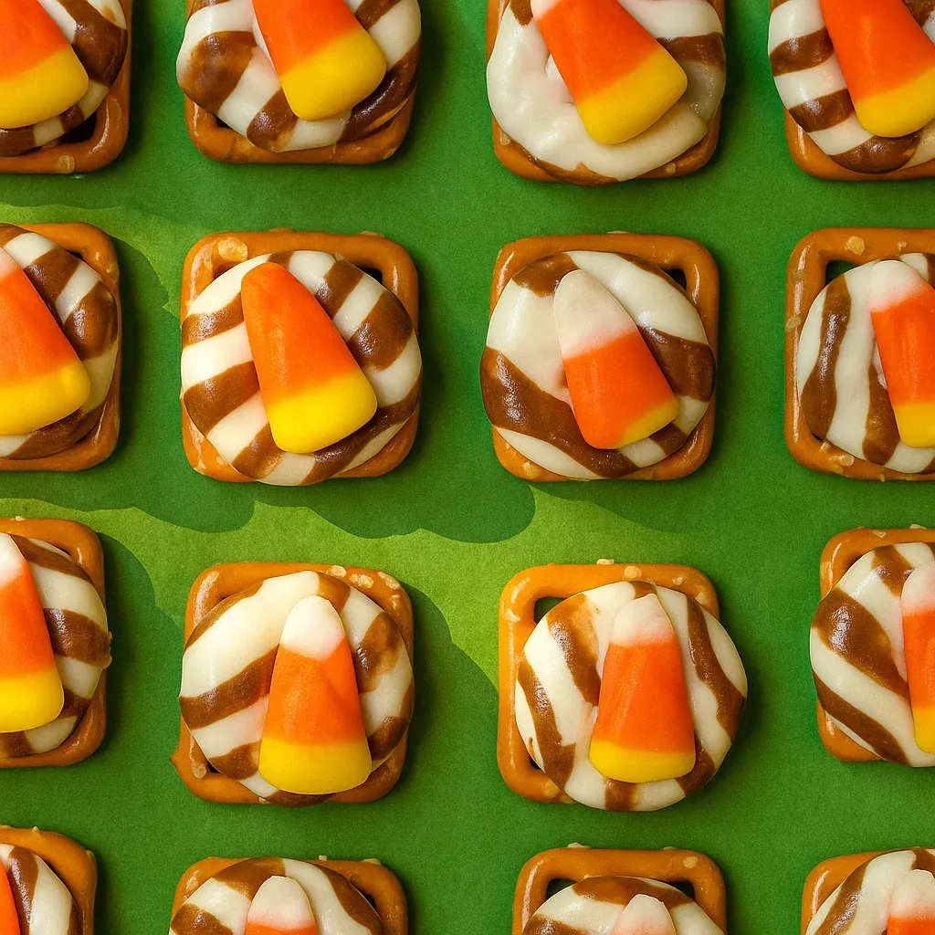 Candy Corn Pretzel Bites