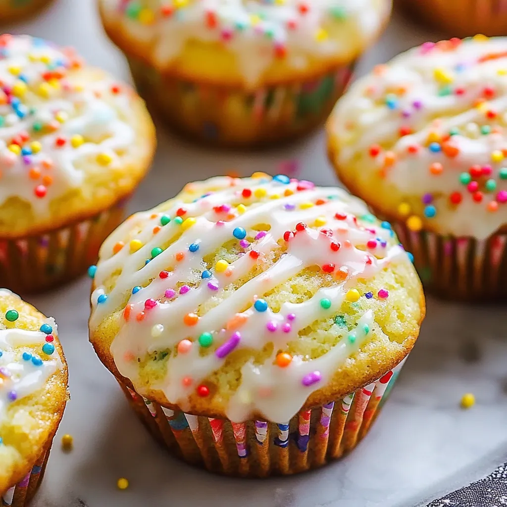 Sweet Vanilla Sprinkle Muffins