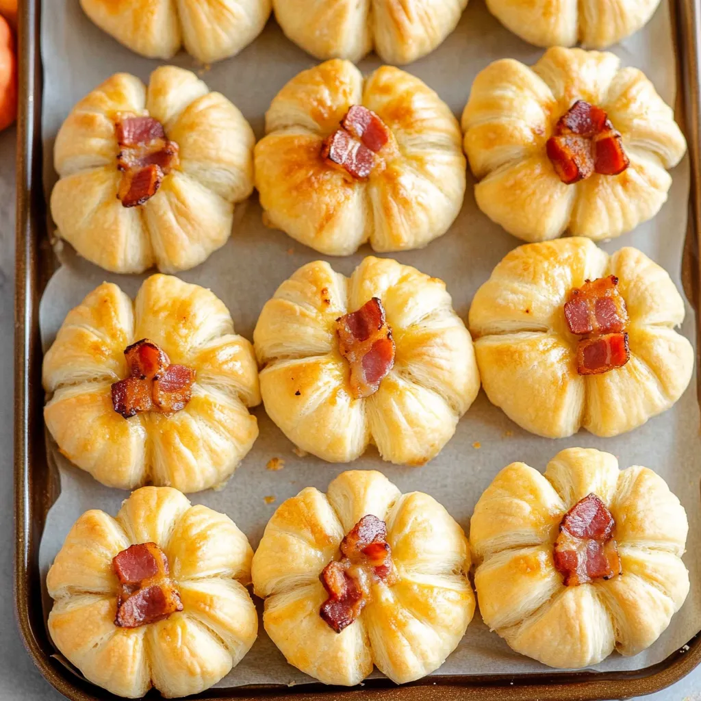 Bacon Cheese Pumpkin Rolls