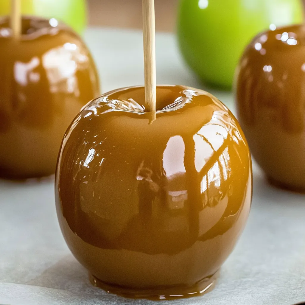 Sweet Caramel Coated Apples