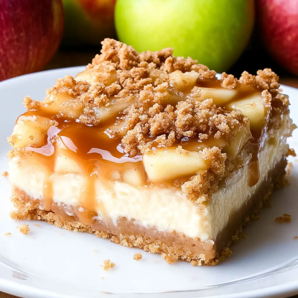 Caramel Apple Cheesecake Bars